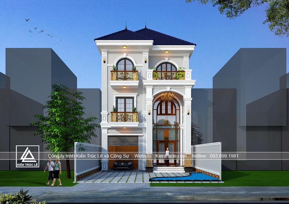 Biệt thự 3 tầng phong cách tân cổ điển