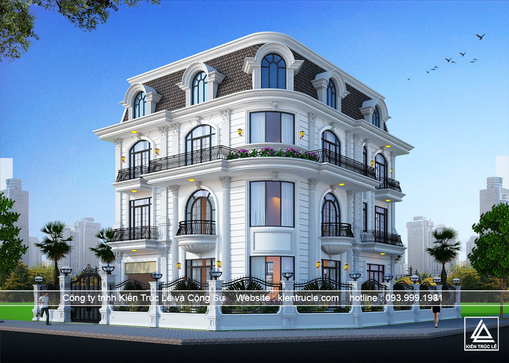 Biệt thự 3 tầng tân cổ điển đẹp