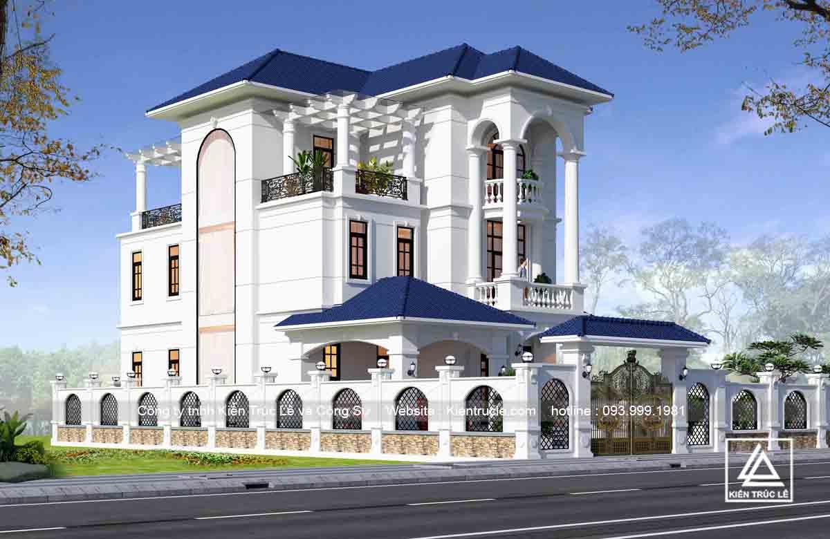 Biệt thự tân cổ điển 3 tầng kiểu pháp