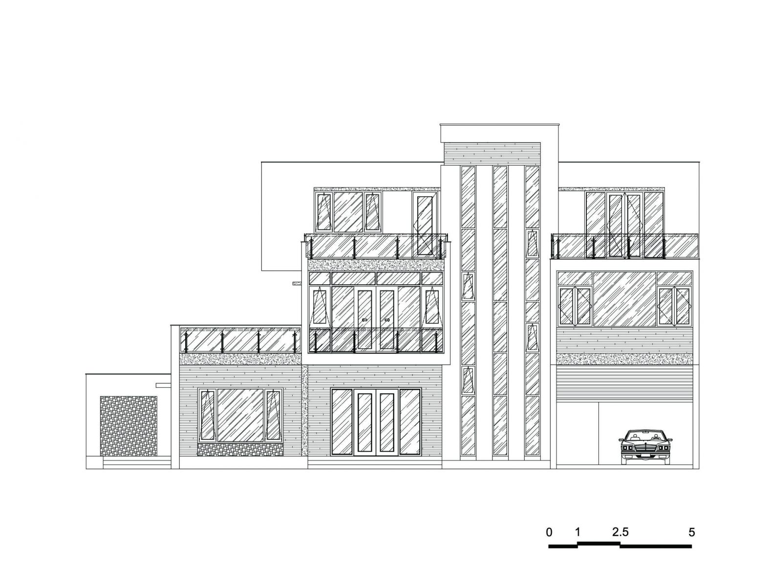 Mặt đứng biệt thự 3 tầng phong cách hiện đại đẹp