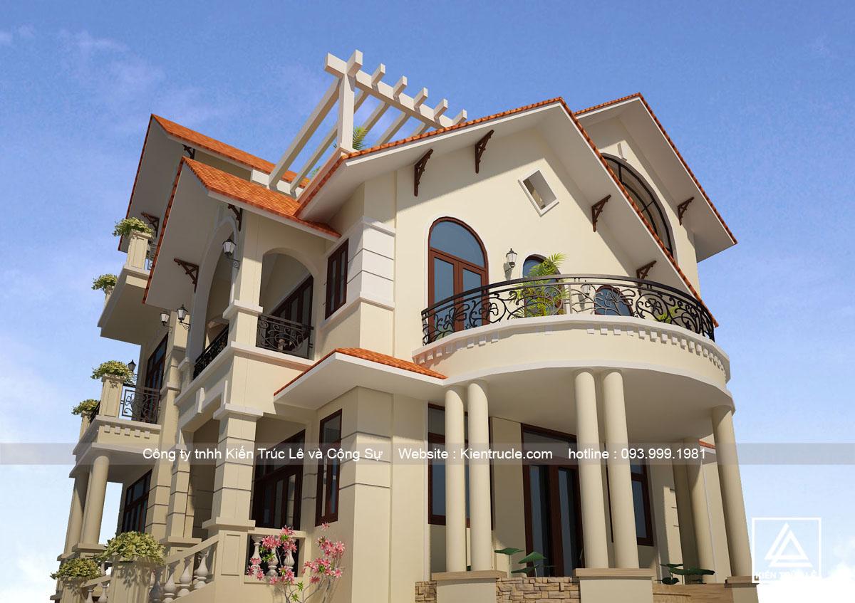 Mẫu biệt thự đẹp 3 tầng