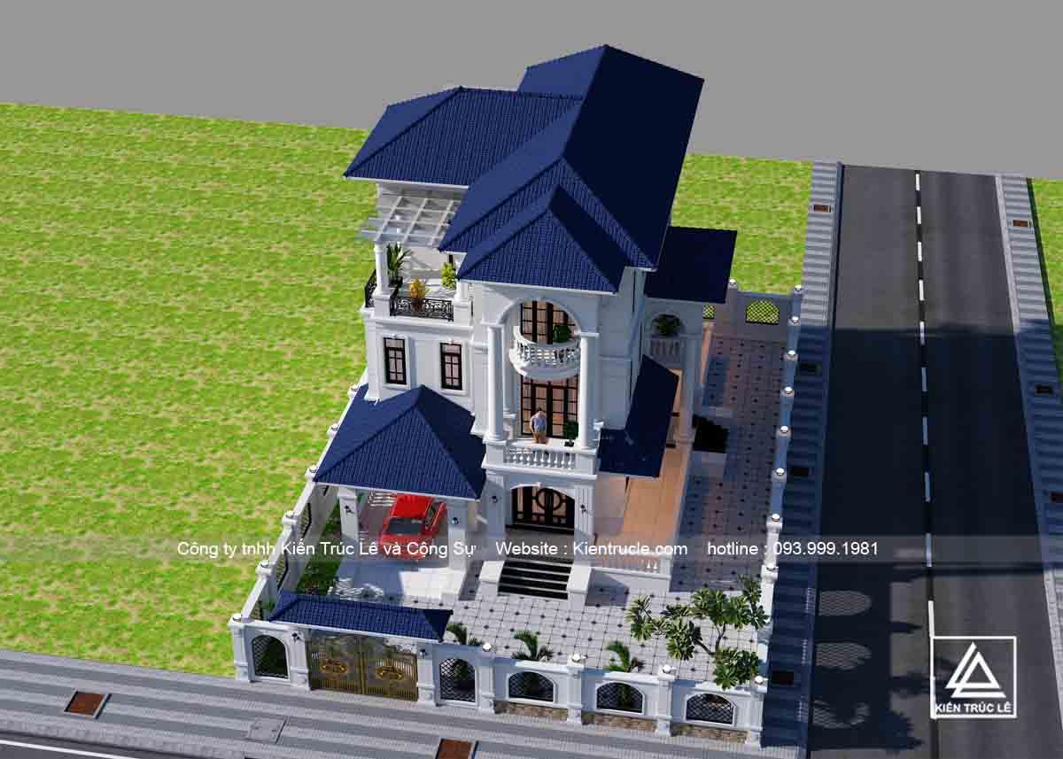 Mẫu biệt thự tân cổ điển 3 tầng