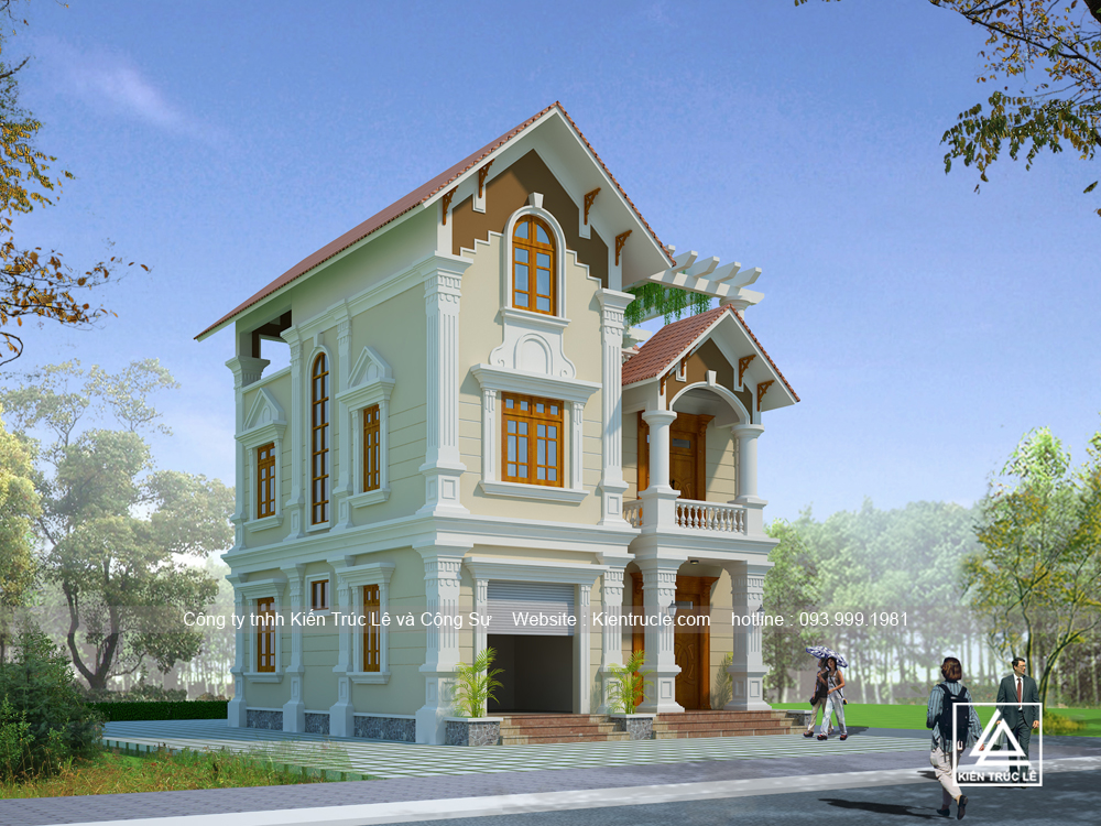 Mẫu nhà đẹp 3 tầng 120m2