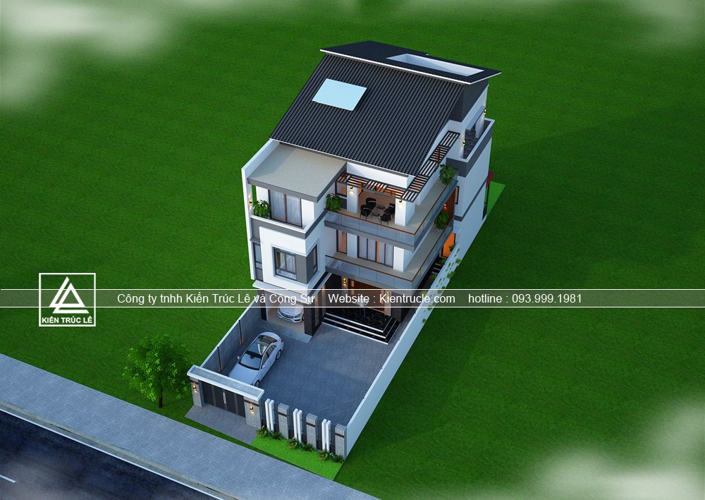 Nhà đẹp 3 tầng 125m2 hiện đại
