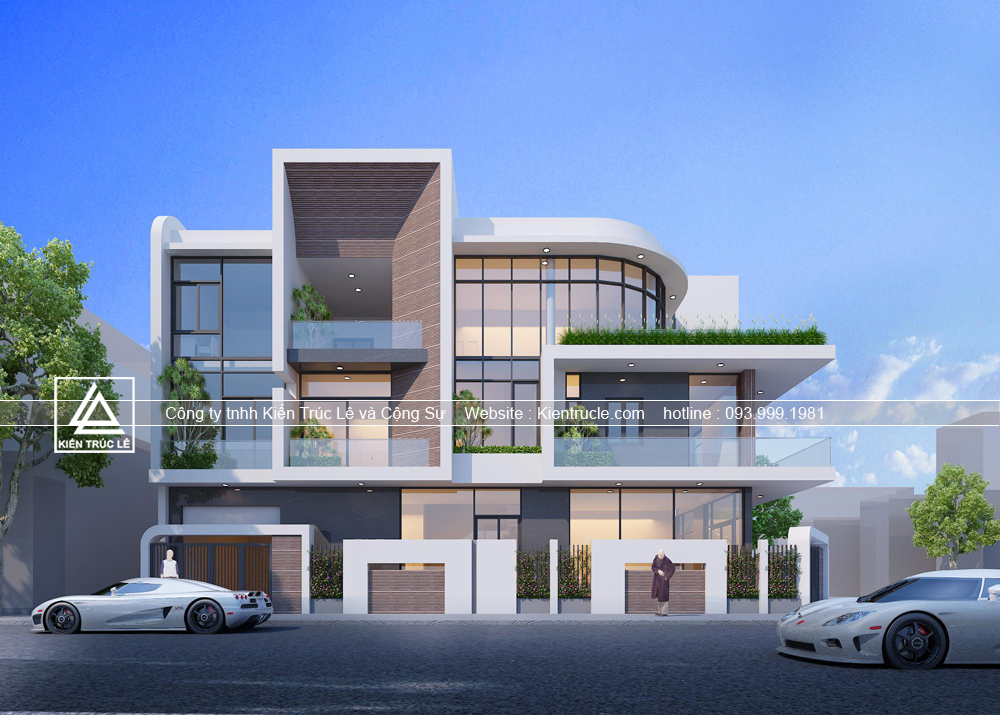 Nhà lô góc 3 tầng 2 mặt tiền hiện đại