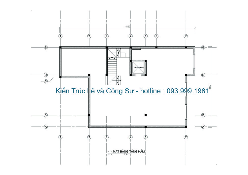 Mặt bằng tầng Hầm