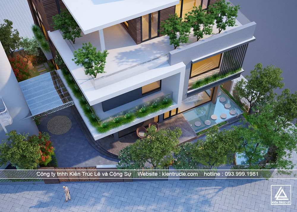 Thiết kế nhà 120m2 3 tầng