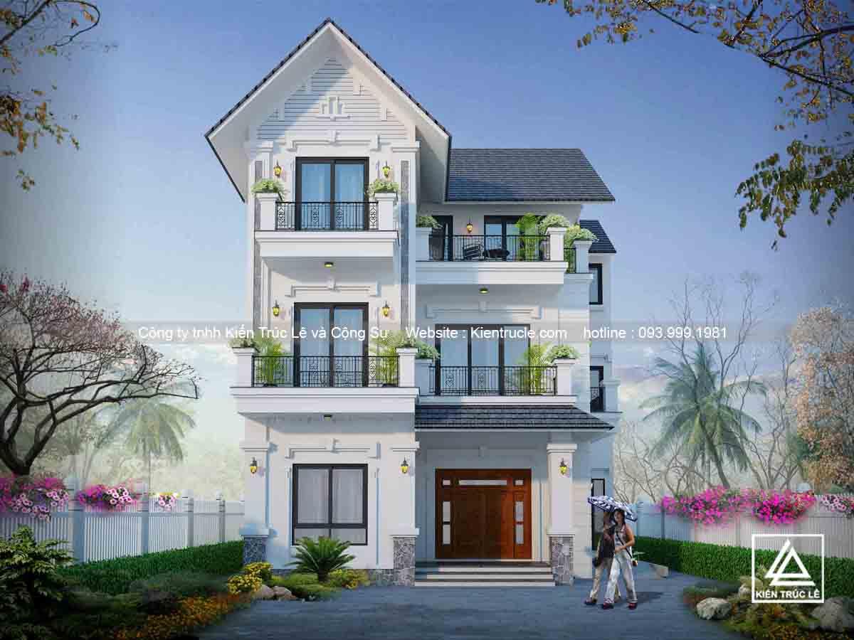 Thiết kế biệt thự 3 tầng đẹp ở nông thôn