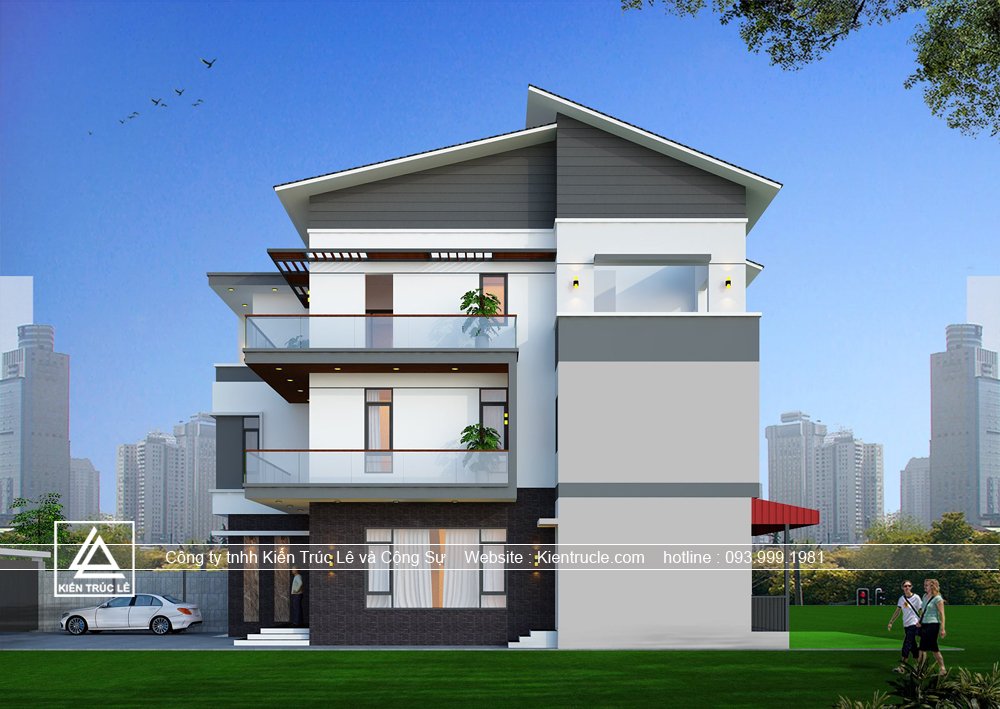 Nhà đẹp 3 tầng 125m2 hiện đại
