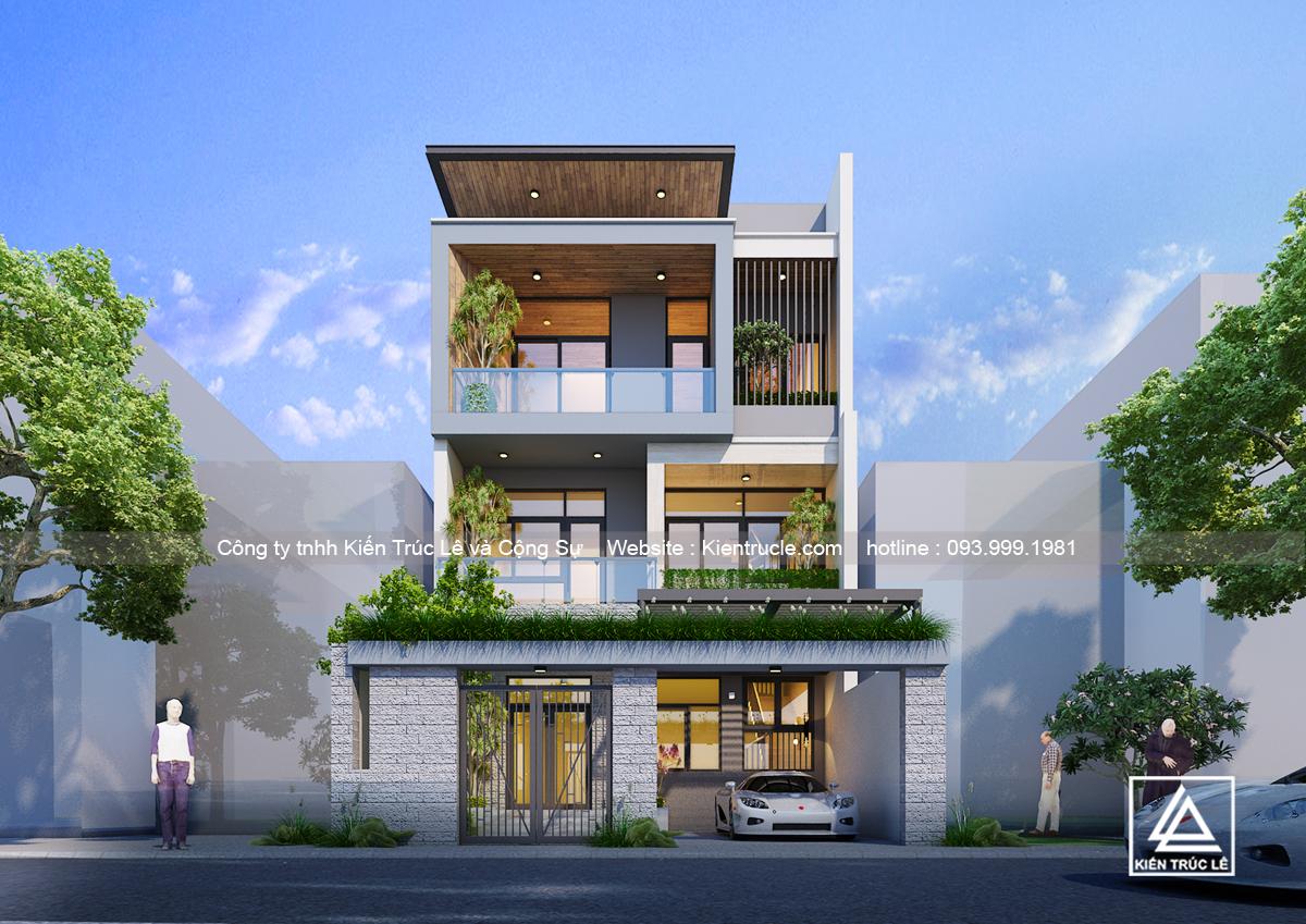 Thiết kế nhà ống 3 tầng 100m2
