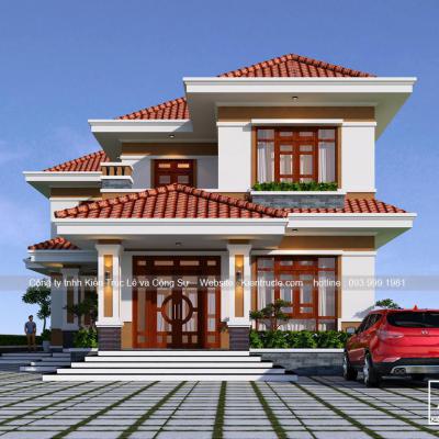 Mẫu biệt thự 2 tầng 150m2 mái thái