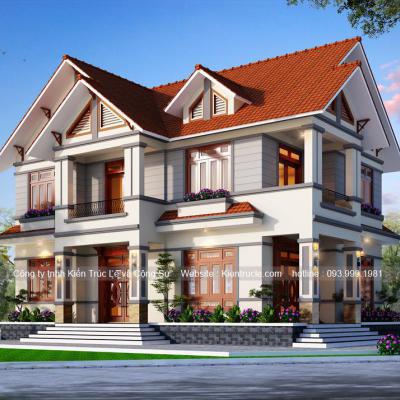 Mẫu nhà 2 tầng 140m2 đẹp