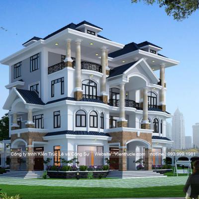 Biệt thự 4 tầng tân cổ điển đẹp