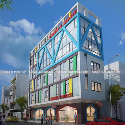 Mẫu thiết kế siêu thị mini 5 tầng đẹp