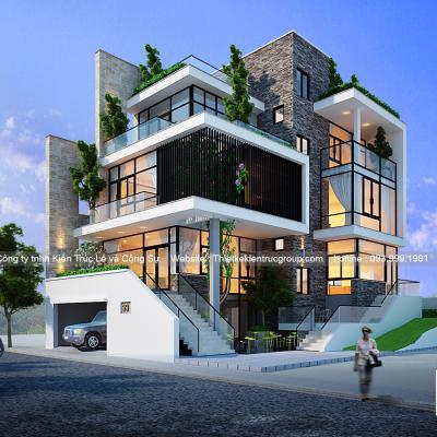 Hồ sơ thiết kế biệt thự 4 tầng 10x15m
