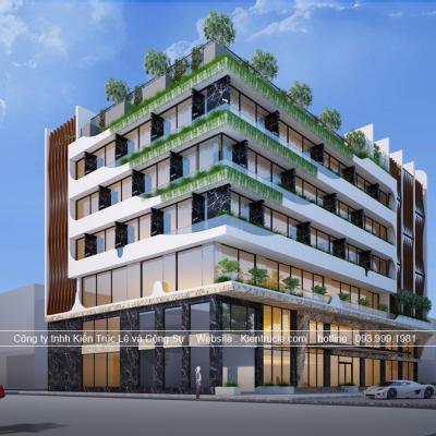 Tòa nhà văn phòng 5 tầng hiện đại