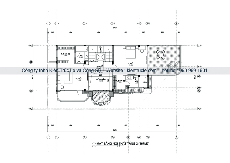 Bản vẽ tổng thể tầng 2