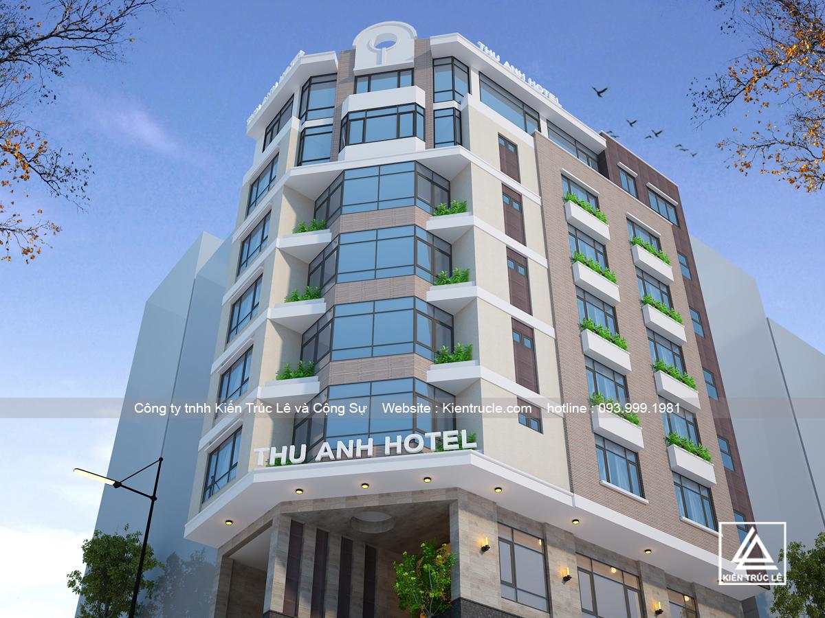 Bản vẽ thiết kế khách sạn mini 7 tầng đẹp