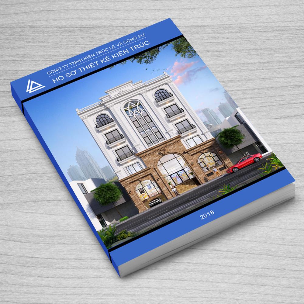 Bản vẽ thiết kế mặt tiền khách sạn mini 5 tầng tân cổ điển đẹp