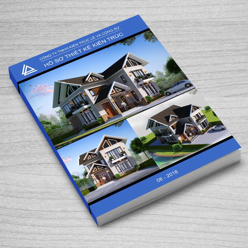 Bản vẽ thiết kế nhà vuông 2 tầng 8x10m mái thái đẹp