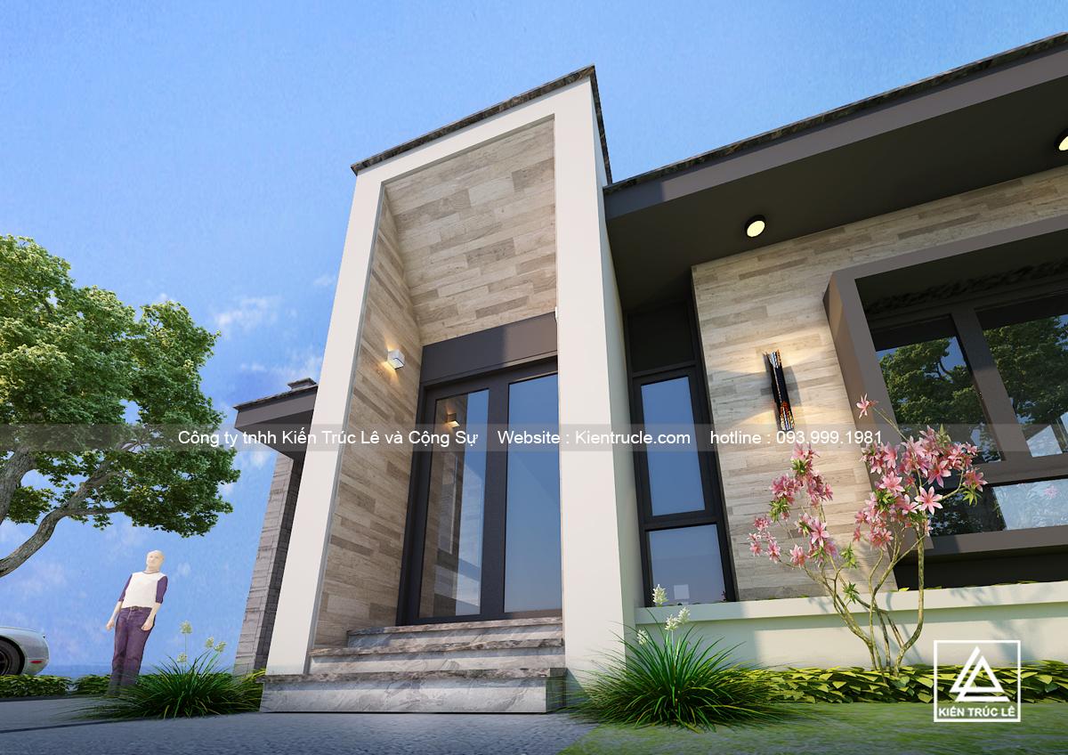 Biệt thự 1 tầng kiểu hiện đại