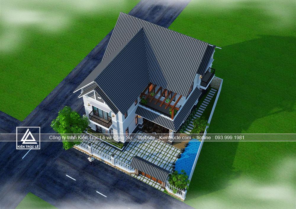 Biệt thự 2 tầng 100m2 mái thái
