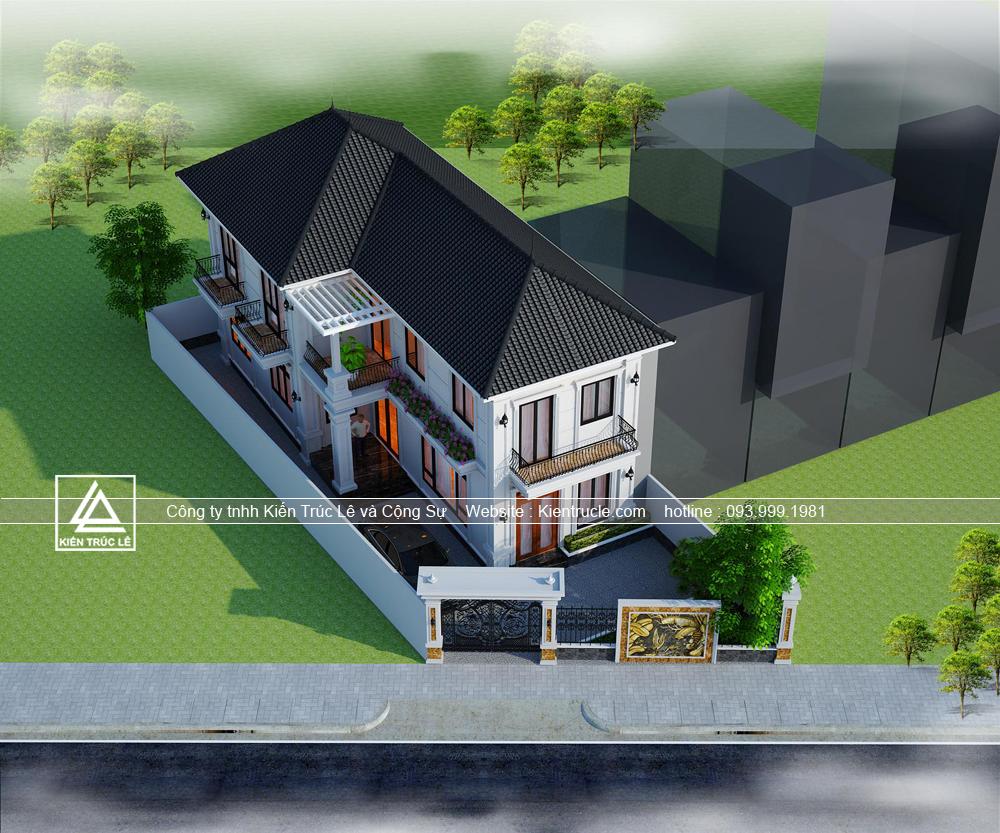 Biệt thự 2 tầng mái thái 2 mặt tiền