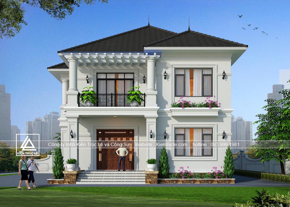 Biệt thự 2 tầng phong cách tân cổ điển