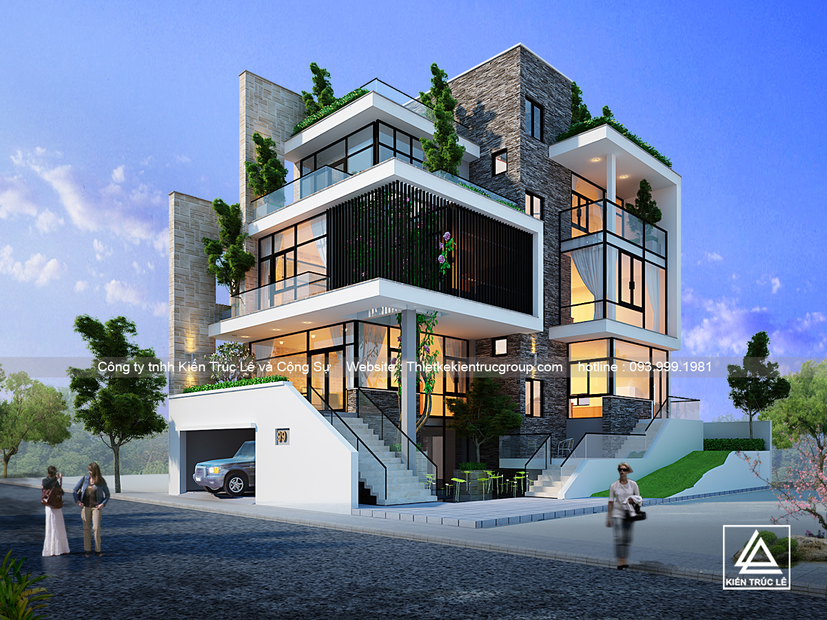 Biệt thự 4 tầng hiện đại