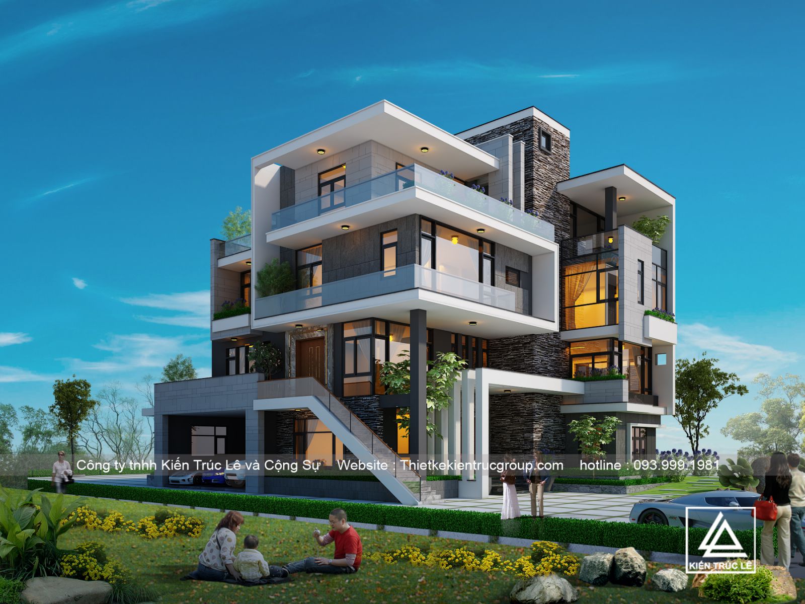 Biệt thự hình khối hiện đại