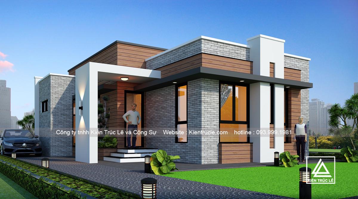 Biệt thự mini 1 tầng đẹp nhất