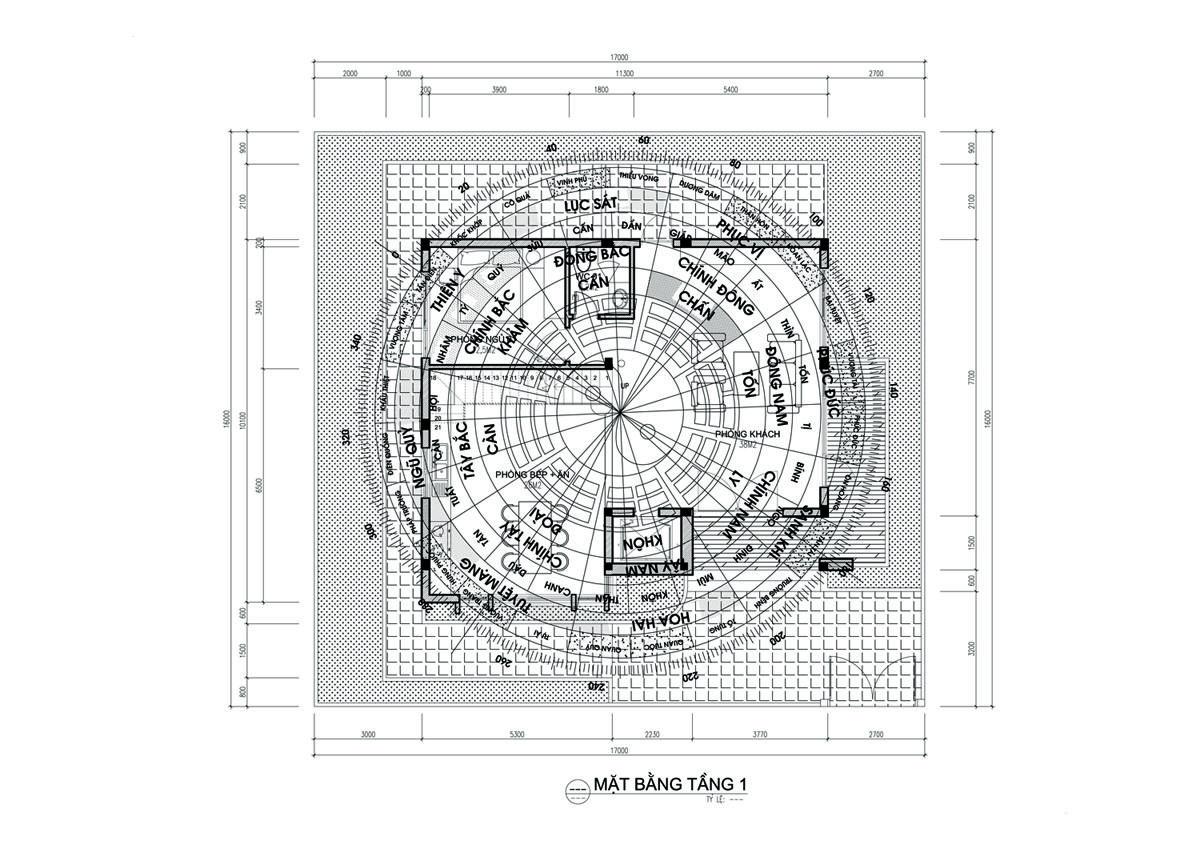 Bố trí phong thủy t1 nhà 3 tầng mái thái đẹp
