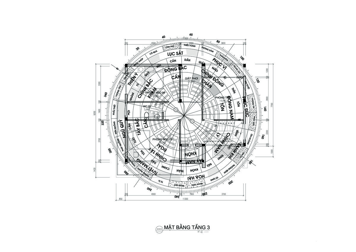 bố trí phong thủy t3 nhà 3 tầng mái thái đẹp