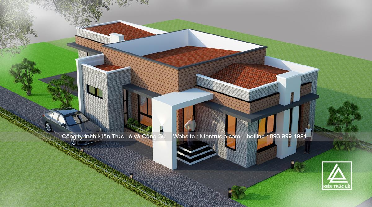 Mẫu biệt thự 1 tầng đẹp tại bắc ninh