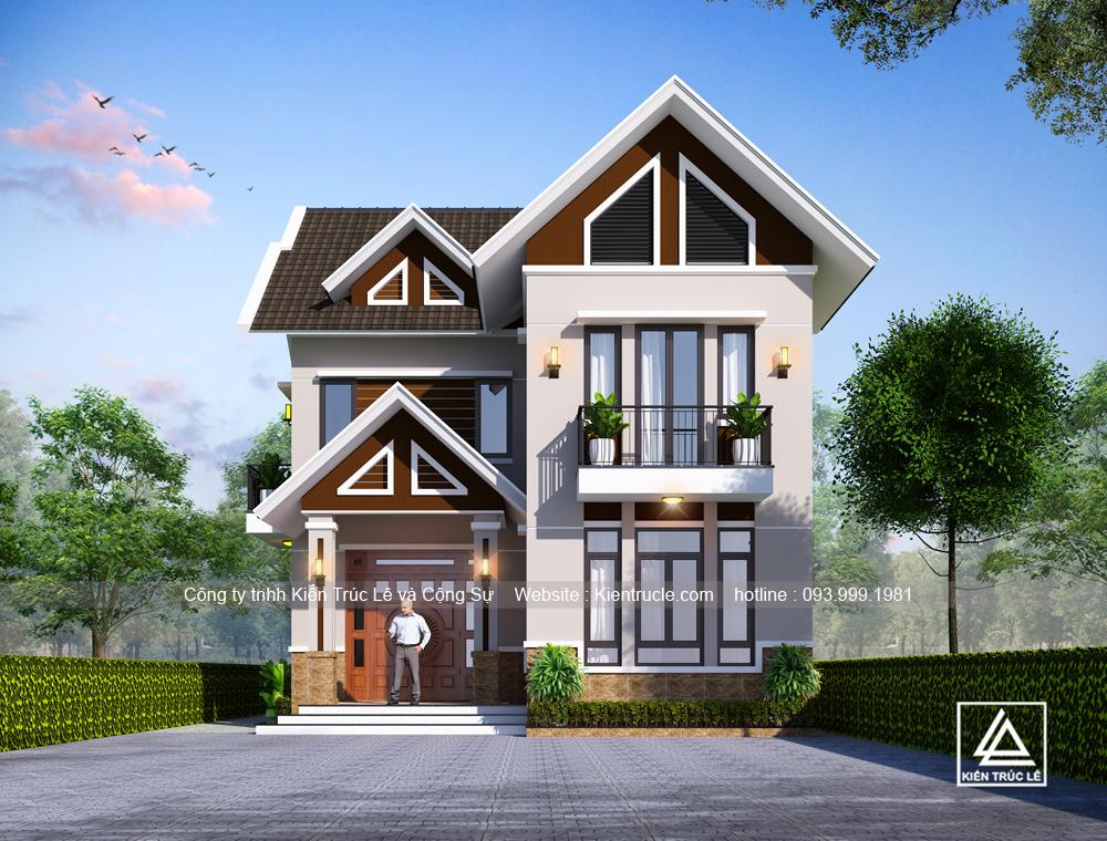 Các mẫu nhà đẹp 2 tầng 8x10m