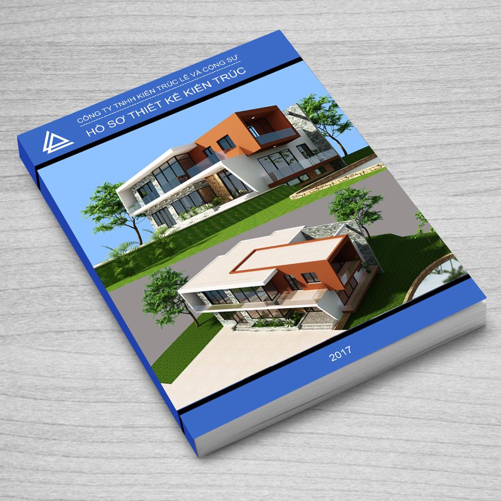 Hồ sơ bản thiết kế nhà biệt thự 2 tầng mái bằng hiện đại đẹp