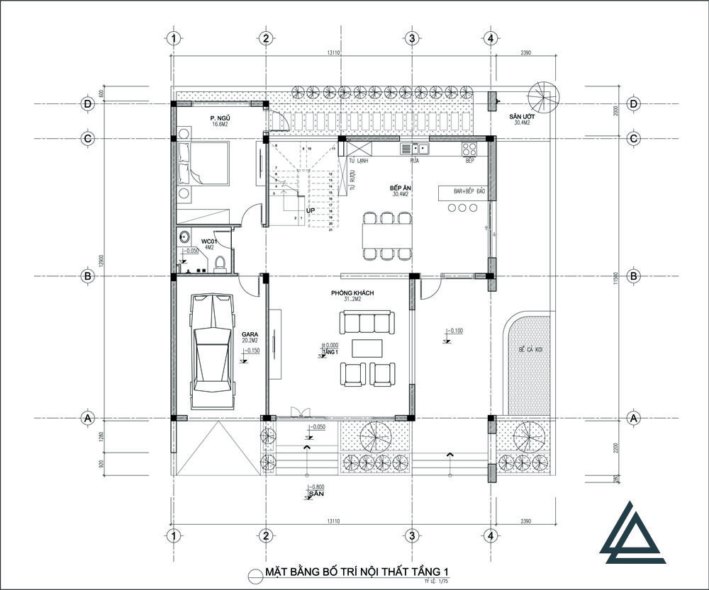 Mặt bằng tầng 1
