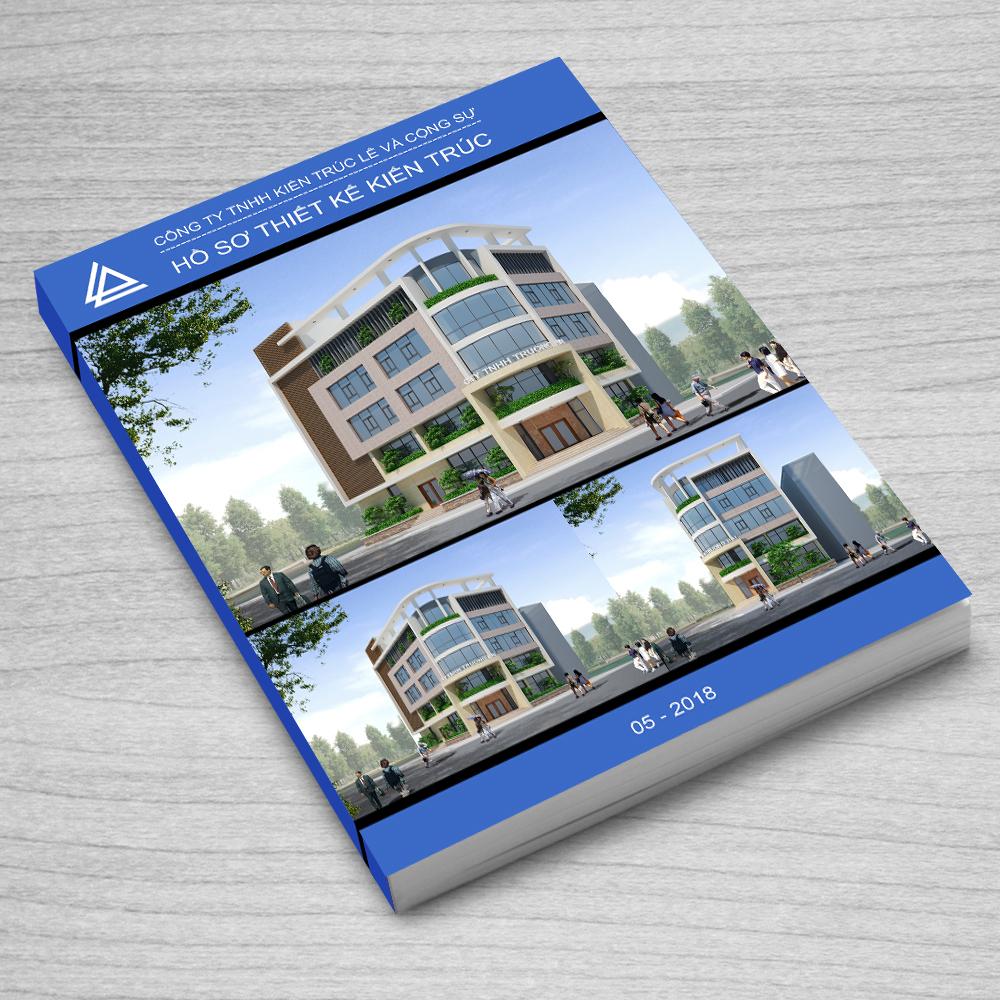 Hồ sơ mẫu thiết kế tòa nhà văn phòng mini để ở kết hợp cho thuê văn phòng