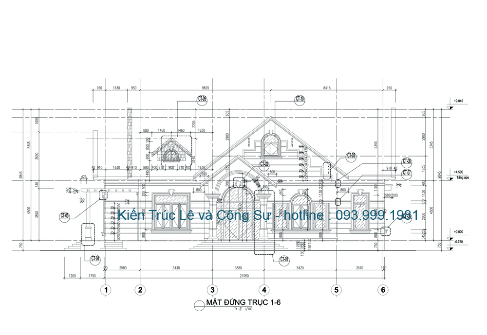 Hình ảnh mặt đứng nhà 1 tầng mái thái đẹp