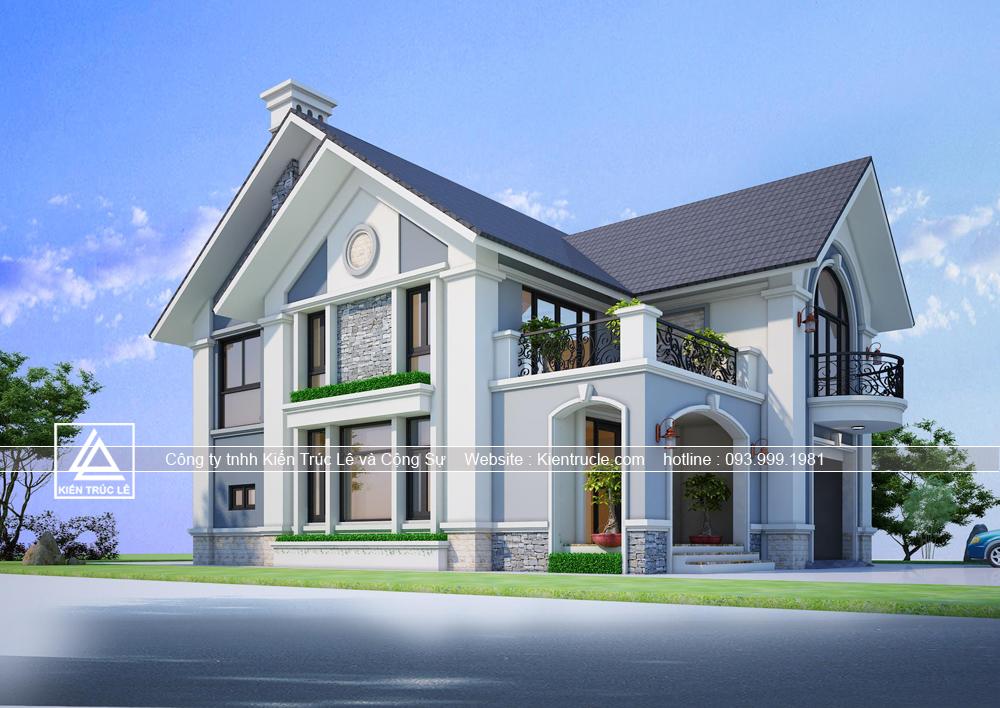 Mẫu biệt thự 2 tầng 10x12m