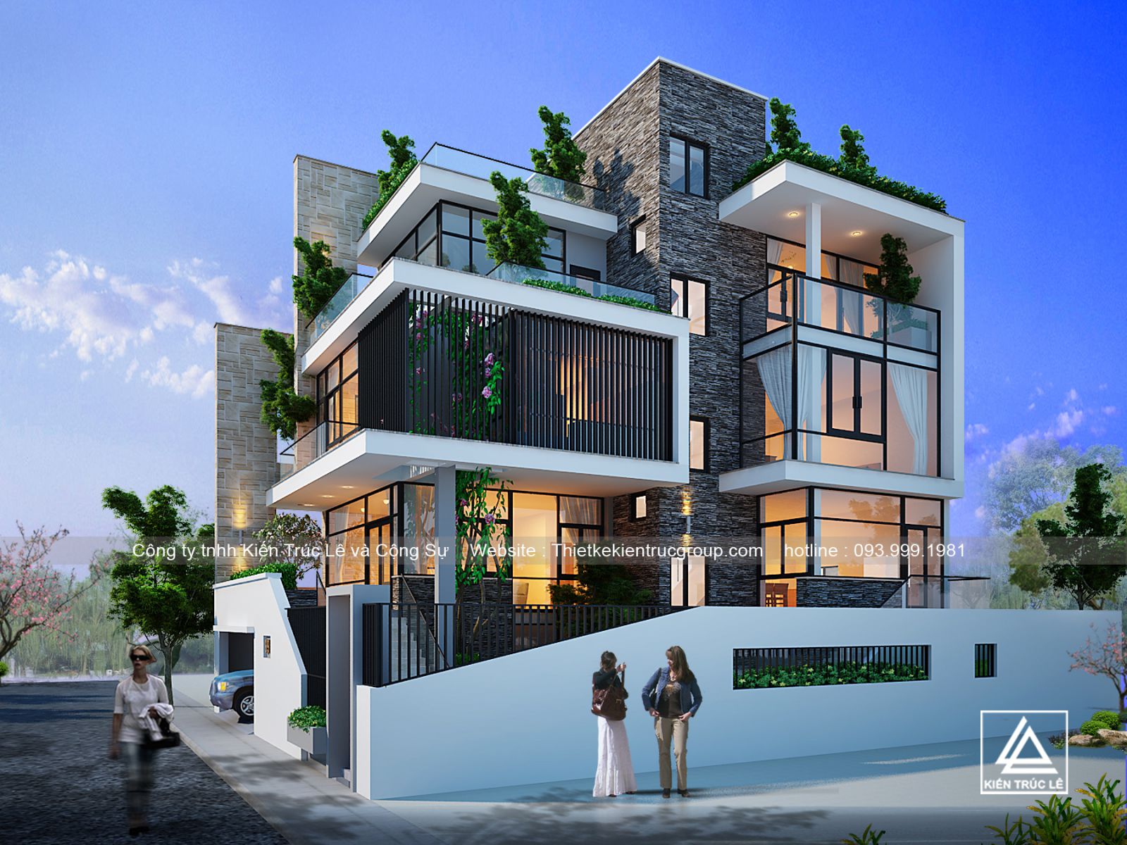 Mẫu biệt thự 4 tầng đẹp tại hải dương