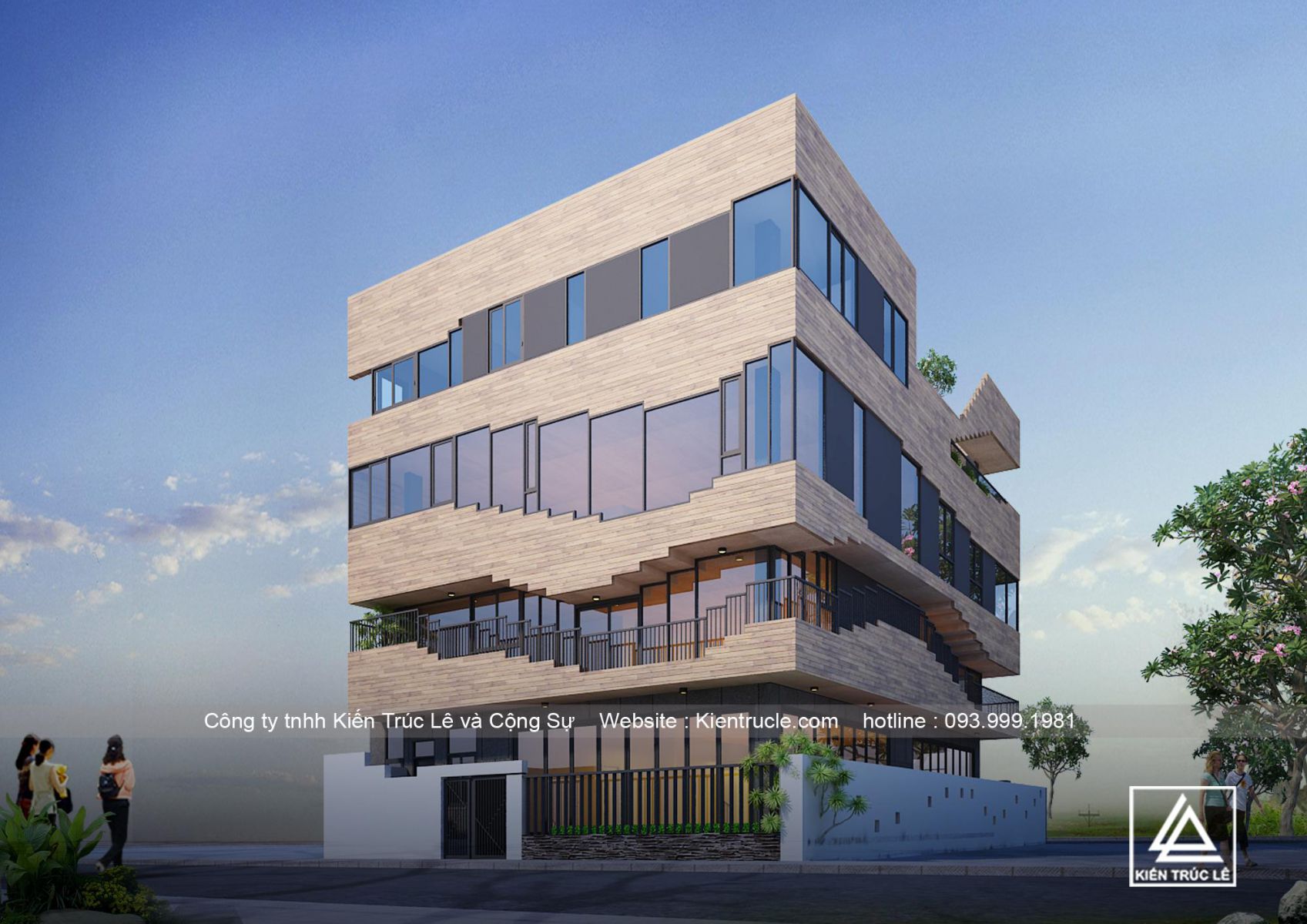 Mẫu biệt thự vuông 4 tầng đẹp