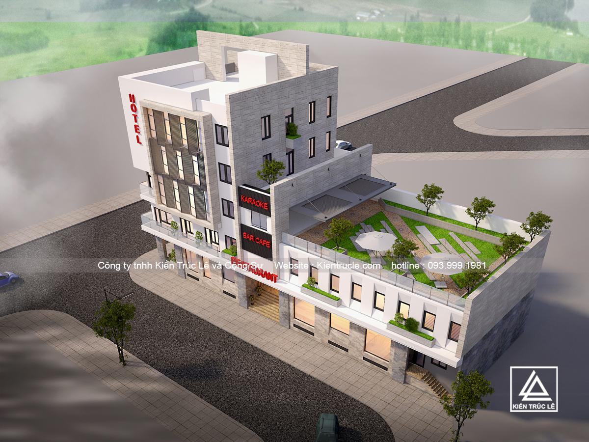 Mẫu khách sạn kiến trúc hiện đại
