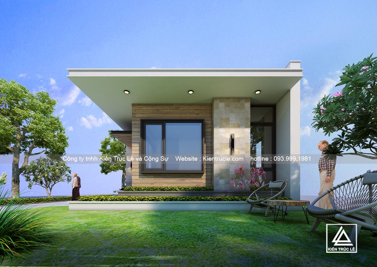 Mẫu nhà 1 tầng 3 phòng ngủ giá rẻ