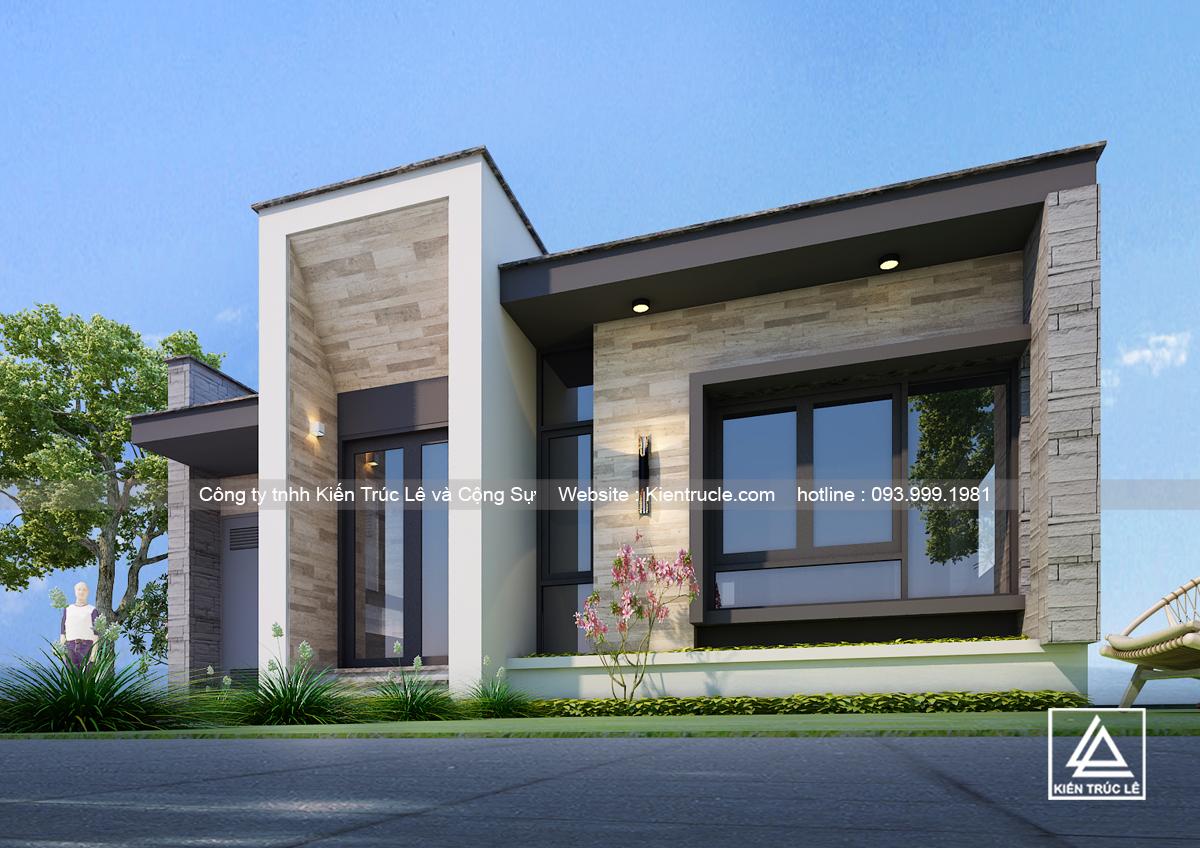 Mẫu nhà 1 tầng hiện đại, đơn giản 2024