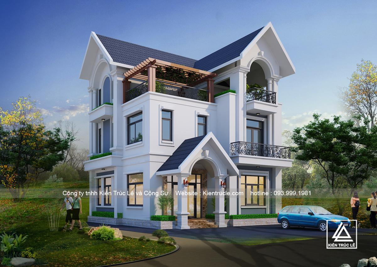 Mẫu nhà 3 tầng 80m2 tại bắc ninh