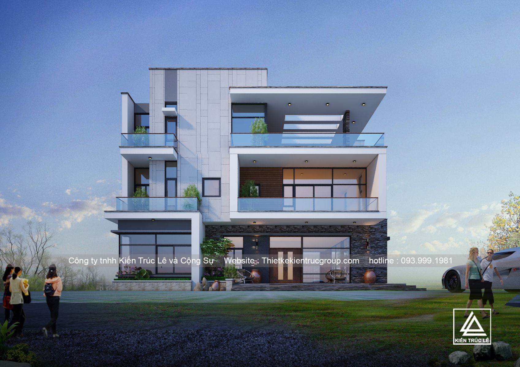 Mẫu nhà 3 tầng hiện đại đẹp