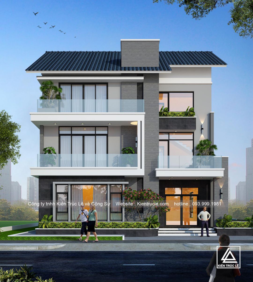 Mẫu nhà 3 tầng mái thái đẹp nhất