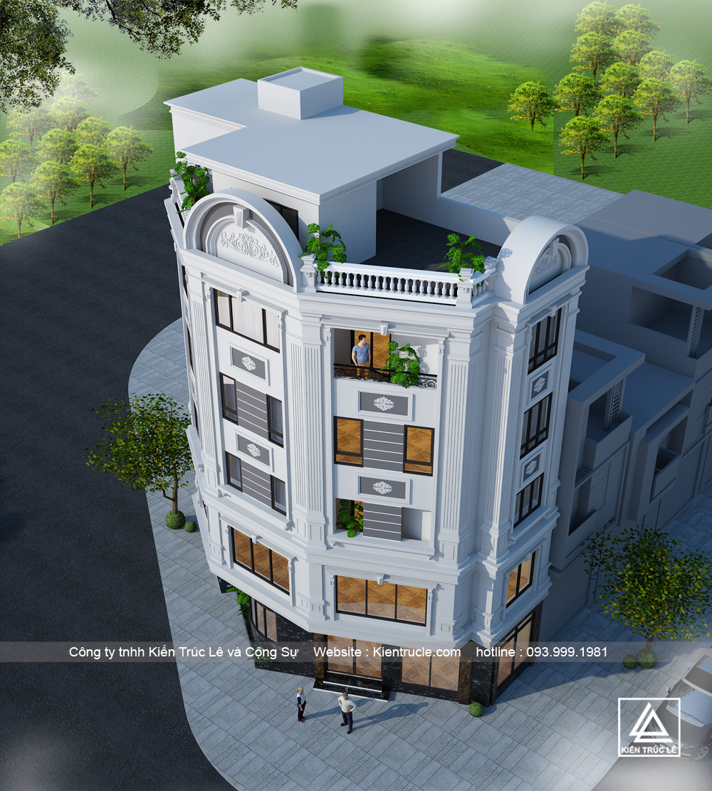 Mẫu nhà 4 tầng góc phố đẹp nhất