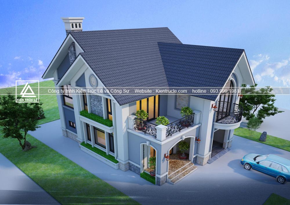 Mẫu nhà đẹp 2 tầng 10x12m